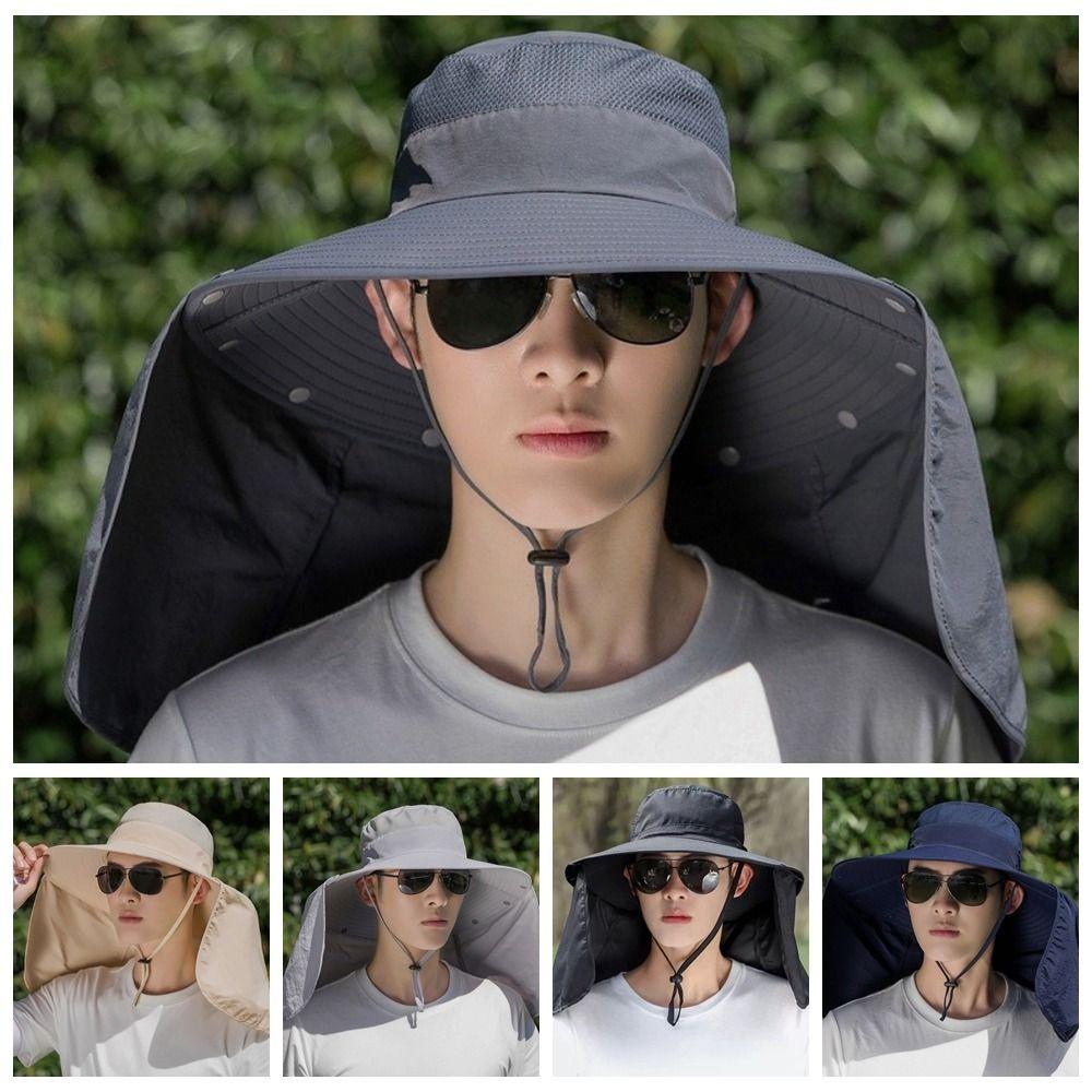 Cloth Women Visor Cap Big Brim Fisherman Hat Foldable Men Sun Hat Women