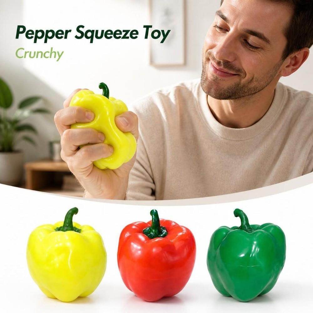 Moldable Crackling Pepper Squishy Toy Sound Effects TPR Fidget Toy Home Decoration