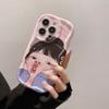 Spoof Girl Boy Nose Picking Wave TPU Phone Case for iPhone 15 11 12 Pro 13 Mini 14 7 8 Plus X XS Max XR SE Cover