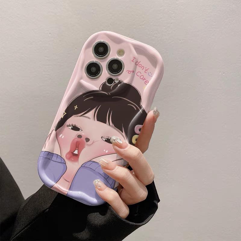 Spoof Girl Boy Nose Picking Wave TPU Phone Case for iPhone 15 11 12 Pro 13 Mini 14 7 8 Plus X XS Max XR SE Cover