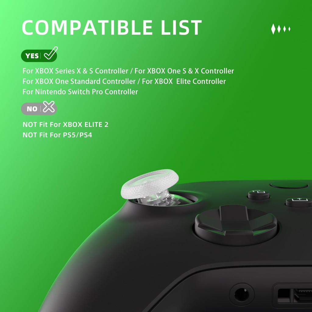 eXtremeRate EDGE Replacement Thumbstick for Xbox Core Replaceable Analog Stick Joystick for Xbox One Xbox Elite Nintendo Switch Pro Controller