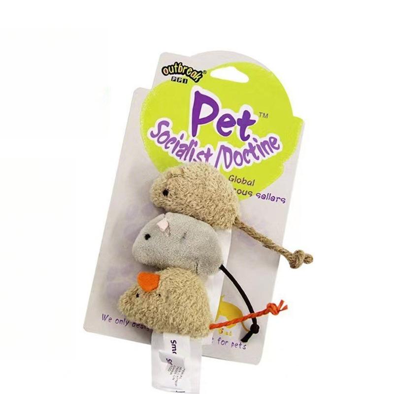 3-Pack Realistic Plush Mouse Cat Toys - Bite-Resistant Interactive Teasers for Kittens, Energy-Burning Toys To Relieve Boredom