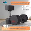 YouWan Rubber-Coated 12-Sided Home Dumbbells & Rack