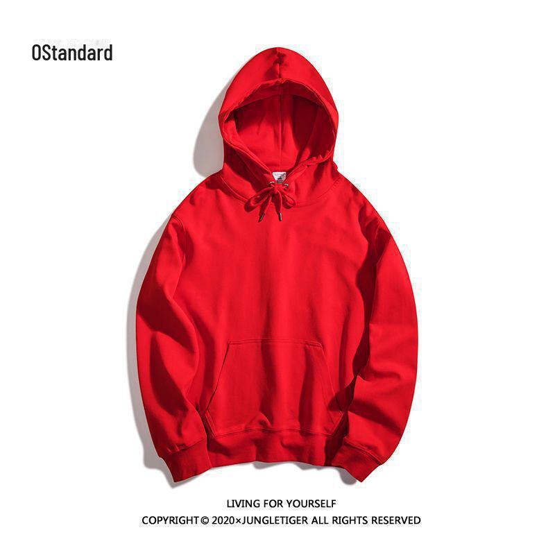 Темно-зеленая глянцевая мужская толстовка с капюшоном большого размера на флисовой подкладке для осени и зимы