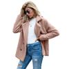 Plush Jacket, Lapel, Loose Fit, Woolen Sweater, Women's Casual Jacket