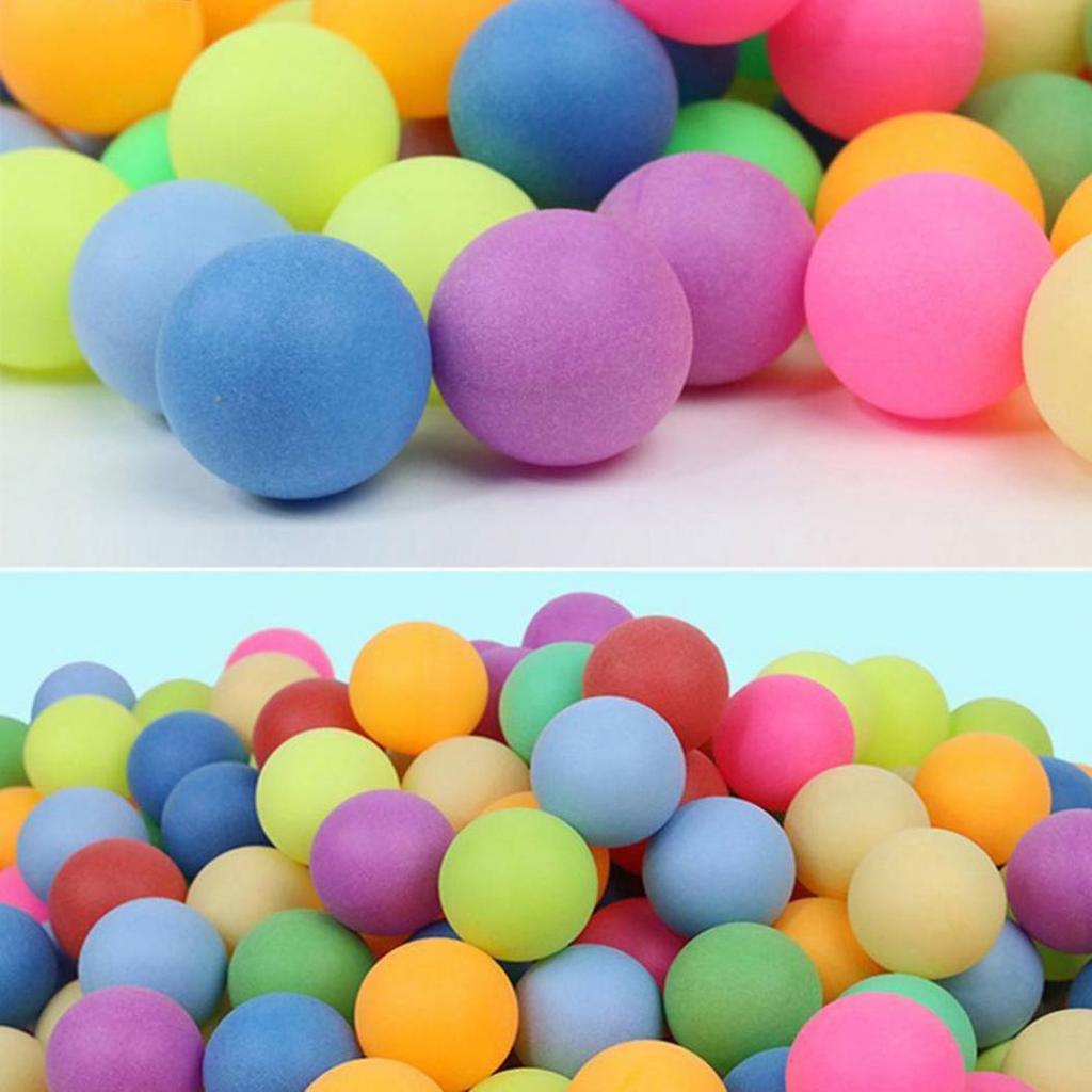100Pcs Colored Ping Pong Balls Entertainment Table Tennis Mixed Colors for Game