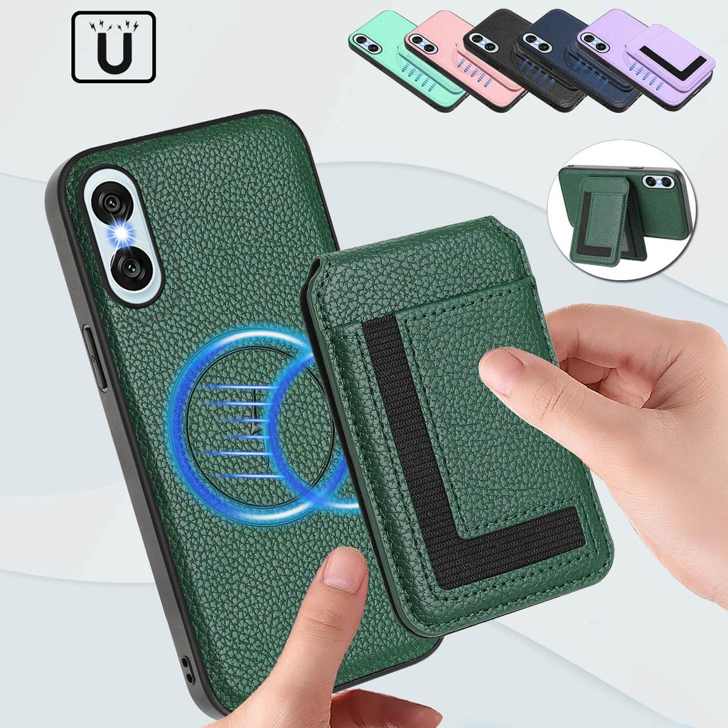 Magsafe 2 In 1 Detachable Sony Wallet Case with Card Holder Magnetic Kickstand PU Leather Flip Cover For Sony Xperia 1 VI/Sony Xperia 10 VI