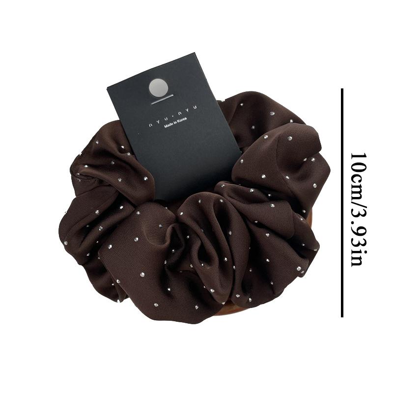 Элегантные ретро блестящие звездные точки резинки для волос атласные шелковые повязки для волос женские стразы атласные повязки для волос однотонные резинки