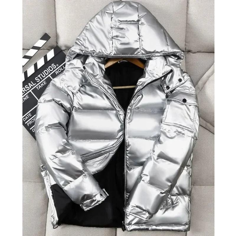 Men's and Women's White Duck Down Coat, Hooded Thickened Warm and Coldproof Measurement Coat