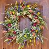 Texas Wildflower Wreath Rustic Home Decor Artificial Cottage Wreath Wreaths Garlands Artificial Decorations