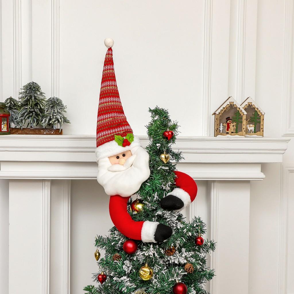Christmas decoration supplies Santa Claus snowman tree topper star Christmas tree hat decoration home scene arrangement decoration