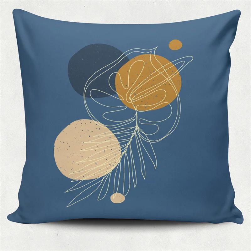 Скандинавский Моранди Красочный Геометрический Принт Квадратная Наволочка Домашняя Гостиная Диван Декорация Полиэстер Подушка