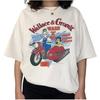 Футболка Wallace and Gromit Wash 'N' Go 1989 года, Винтажная унисекс футболка Wallace and Gromit 80-х, Графическая футболка