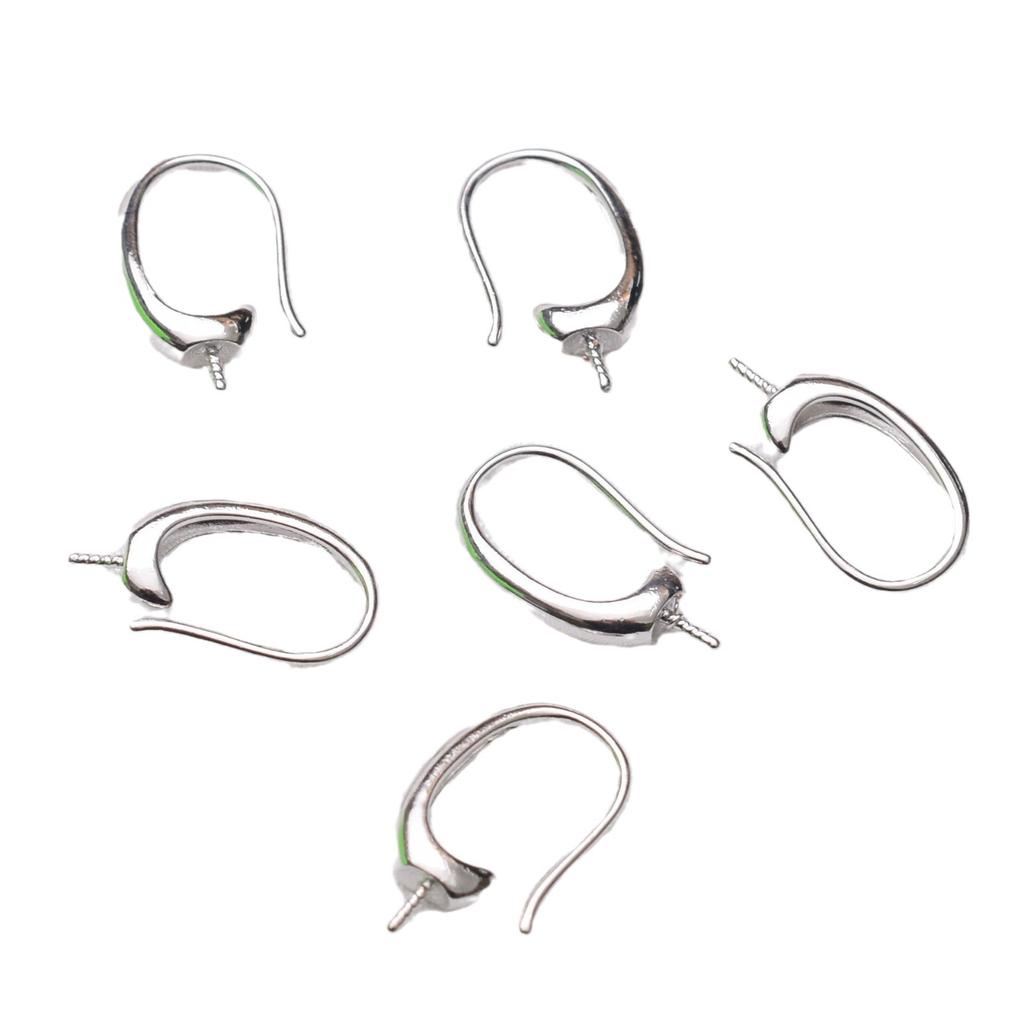 10pcs 18K Gold Half Hole Pearl Ear Hook Work In Progress Earrings Accessories DIY Handmade Glossy Earrings Jewelry