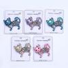 Lovely Enamel Cat Brooch Women Rhinestone Flower Animal Corsage Pins Gifts
