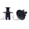 50/100Pcs 8Mm Plastic Rivets Fasteners Screw Car Bumper Fender Black Rivet