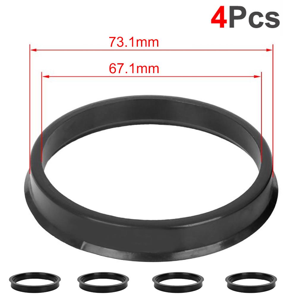 4Pcs/Set Car Accessories Plastic Wheel Hub Centric Ring 73.1 to 67.1 Wheel Hub Ring OD = 73.1mm ID = 67.1mm Wheel Center Ring