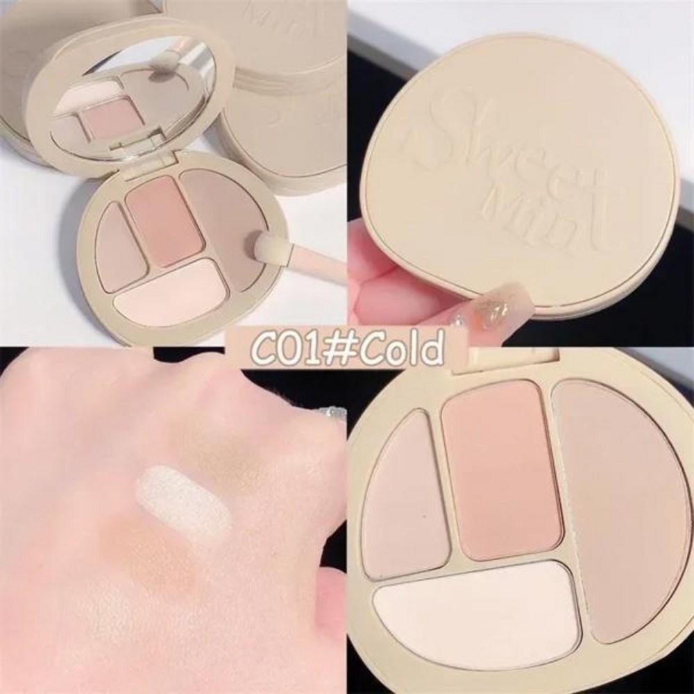 Aegyo Sal Pencil Matte Contour Palette Стойкий хайлайтер для теней Румяна Пудра Водостойкая Потостойкая Beauty Face Press 4 Цвета