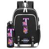 2Pcs/set Cartoon Backpack Large Capacity Bookbag With 750ml Water Bottler Laptop Student Boy Girl School Bag Travel Bag Kid Gift