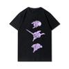 Evangelion Printed Men T Shirts Plus Size Round Neck Cotton Tops Summer Anime Casual Black Tees