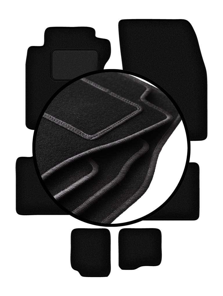 Set of velour floor mats for: Nissan X-Trail III T32 FL 7 seats (2017-2021)