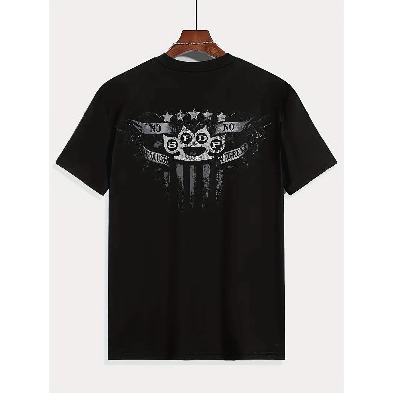 Европейский размер Мужская повседневная летняя футболка с винтажным дизайном из букв и черепа, идеально подходит для повседневного ношения и отпуска