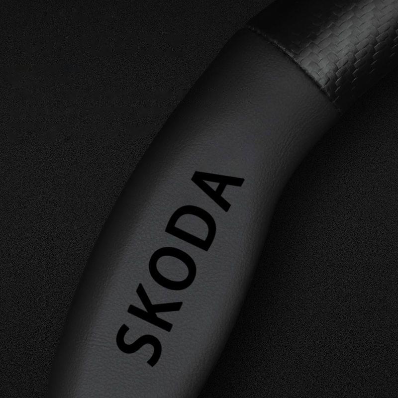 kypxb3 Car Steering Wheel Cover Anti Slip Breathable Protection For Skoda octavia 3 2 superb 3 kodiaq Fabia Kamiq Karoq Car Accessories