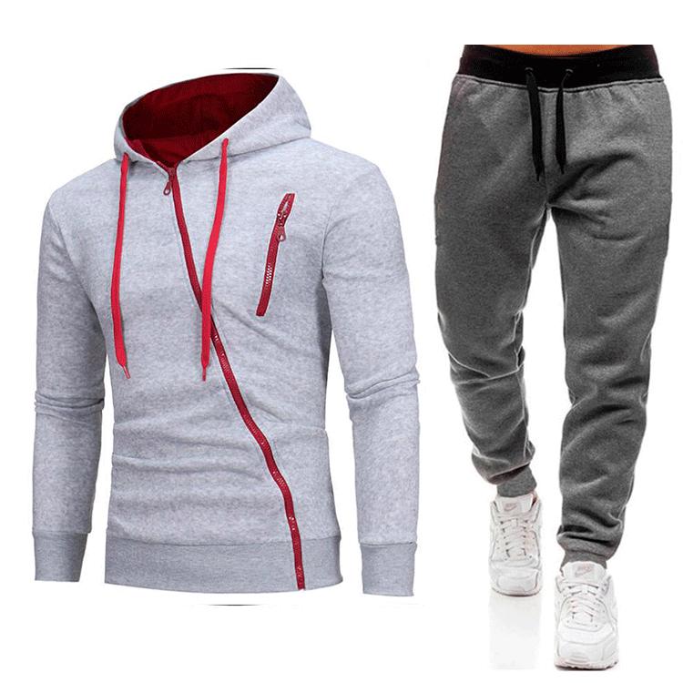 Men's Outdoor Sport Zipper Hoodie Set