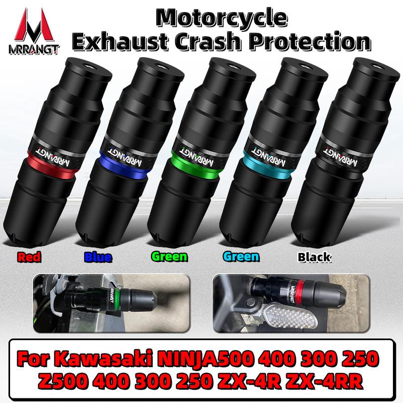 MRRANGT Motorcycle Exhaust Crash Protection Slider Guard Fit for Kawasaki NINJA500 400 300 250 Z500 400 300 250 ZX-4R ZX-4RR