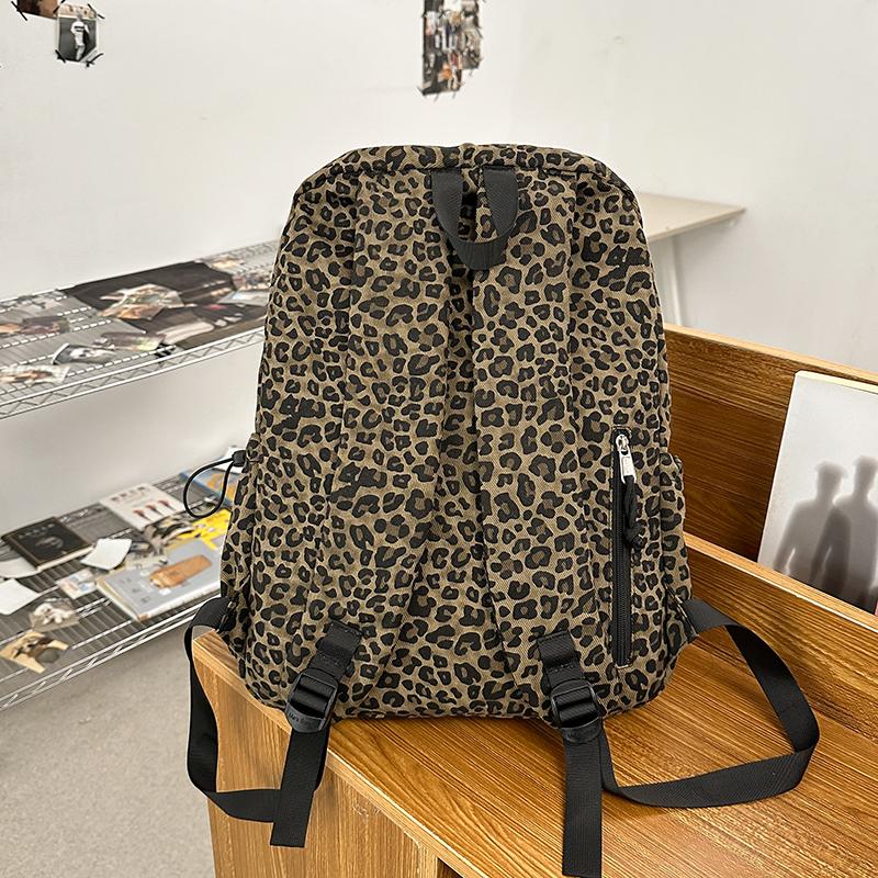 Студенческая школьная сумка, женский рюкзак с леопардовым принтом, легкий компьютерный дорожный рюкзак
