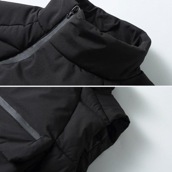 Мужской пуховик с воротником-стойкой, без рукавов, косая застежка-молния, жилет, пальто с передними карманами, однотонное хлопковое пальто