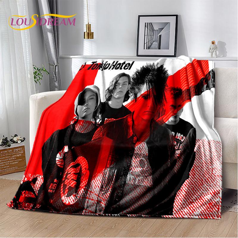 Одеяло Tokio Hotel Rock Band Bill Kaulitz, мягкое фланелевое одеяло для дома, спальни, кровати, дивана, пикника, офиса, пешего туризма, отдыха, сна