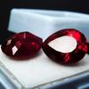 Natural Red Ruby Loose Gemstone Pear Cut Bloody 17.50 ct for Jewelry Making and Gem Collections