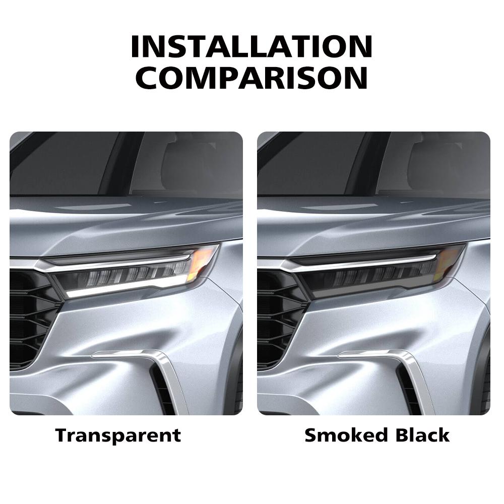 For Honda Pilot 2025-2025 TPU PPF Car Headlight Protective Film Smoke Black Pre Cut Anti-Scratch High-Gloss Vinyl Wrapping Film