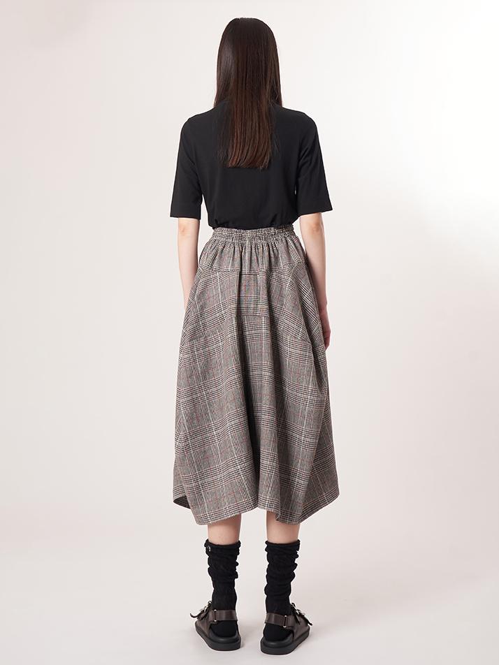 ATHPLATFORM Aw52Pt34 Winter Check Tech Flare Pants_Gray