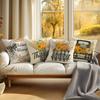 4Pcs/Set 45X45Cm Thanksgiving Retro Pumpkin Flowers Pillowcase Bedroom Sofa Living Room Cushion Cover 100% Polyester Home Decor