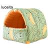 Guinea Pig Nest Cartoon Pattern Pet Hideout Warm Small Animal Hamster Squirrel Bed House Cage Accessories