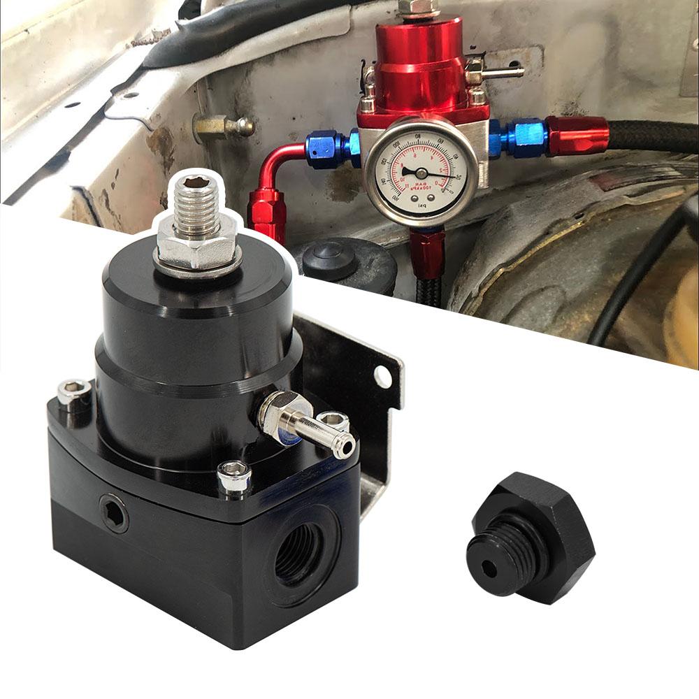 Racing JDM Car Universal Adjustable Fuel Pressure Regulator With Gauge For Cherokee Ford F250 6.0L Diesel Twin Beam fpr-005