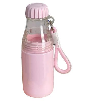 Бутылка для воды портативная с веревкой съемный корпус чашки двойной секции герметичный для офиса дома
