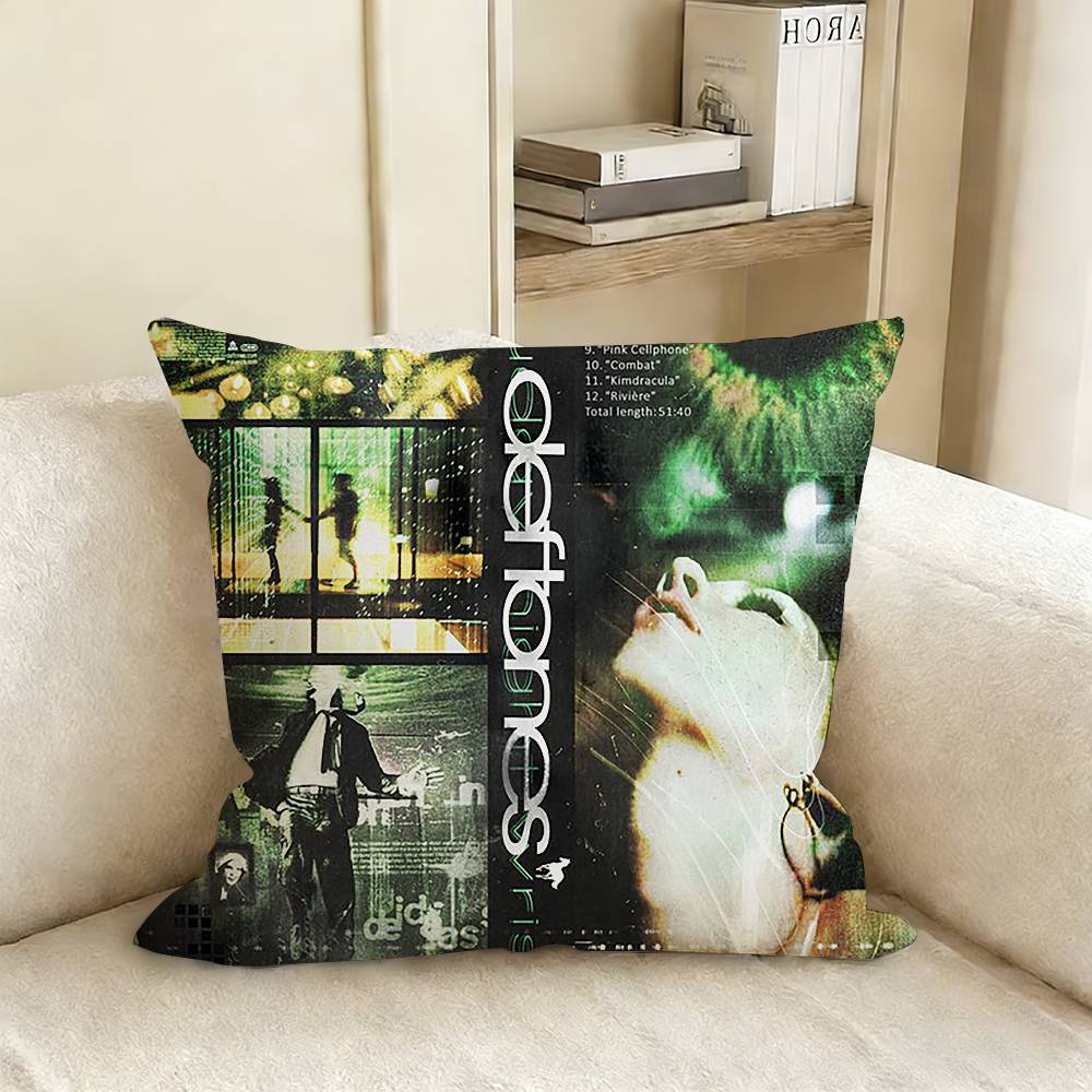 Band D-Deftones Pillow Case Living Room Sofa Cushion Cover Suitable For Home Bedroom Room Decoration