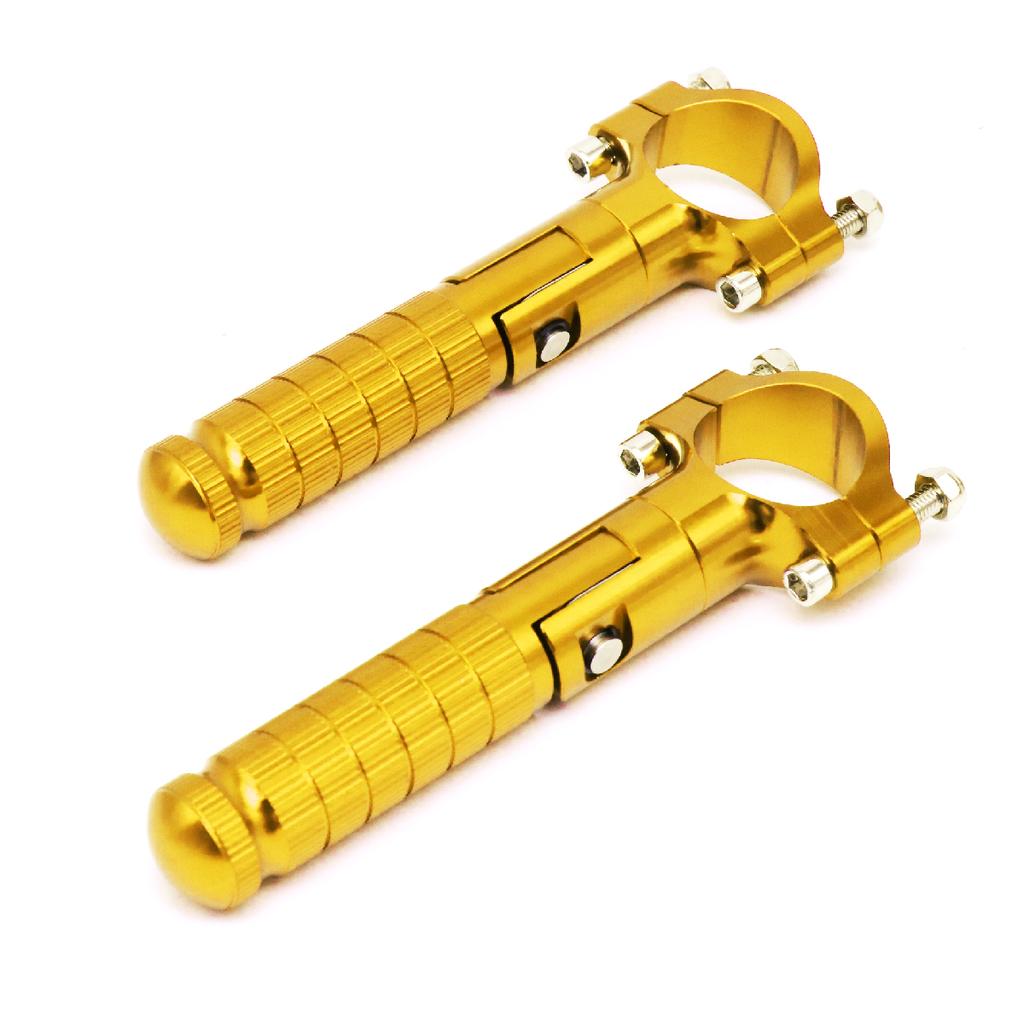 ZSDTRP M8 Motorcycle Foldable Foot Pegs Front Footpeg Anti-Skid Rearsets Footrest 90 Degree Folding Passenger Pedal