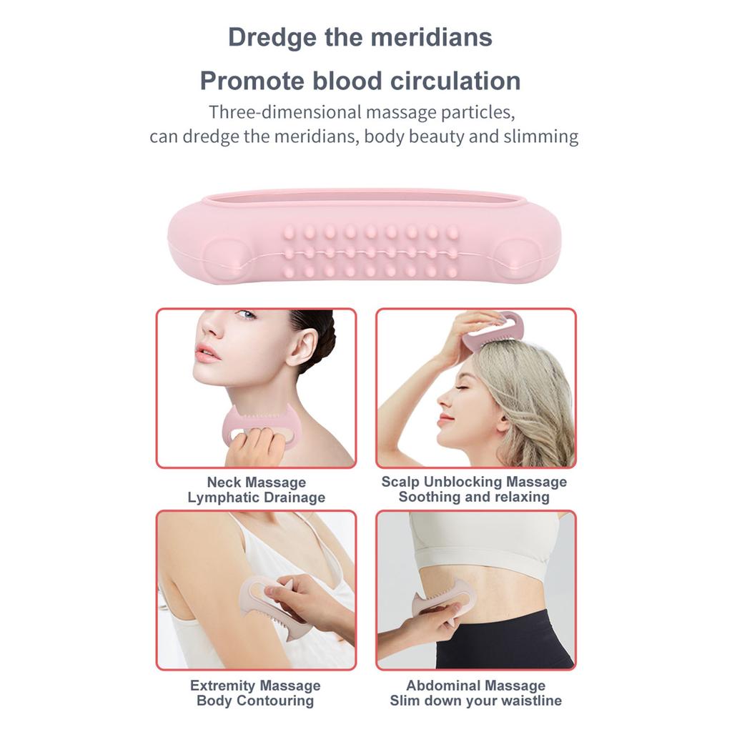 Силиконовый ручной массажер для триггерных точек для глубокого массажа тканей всего тела, ручной массажер для снятия боли в спине и шее