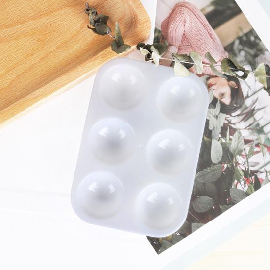 10Pcs White Plastic Paint Tray Palettes 6 Holes Thickened Art Classes DIY Crafts Watercolor Palette Color Mixing Art Painting Tray