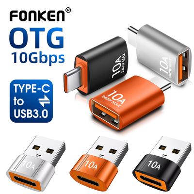 FONKEN 10A USB 3.0 Type-C адаптер для передачи данных USB-A к Type-C/Type-C к USB-разъему OTG конвертер для Macbook Xiaomi Samsung