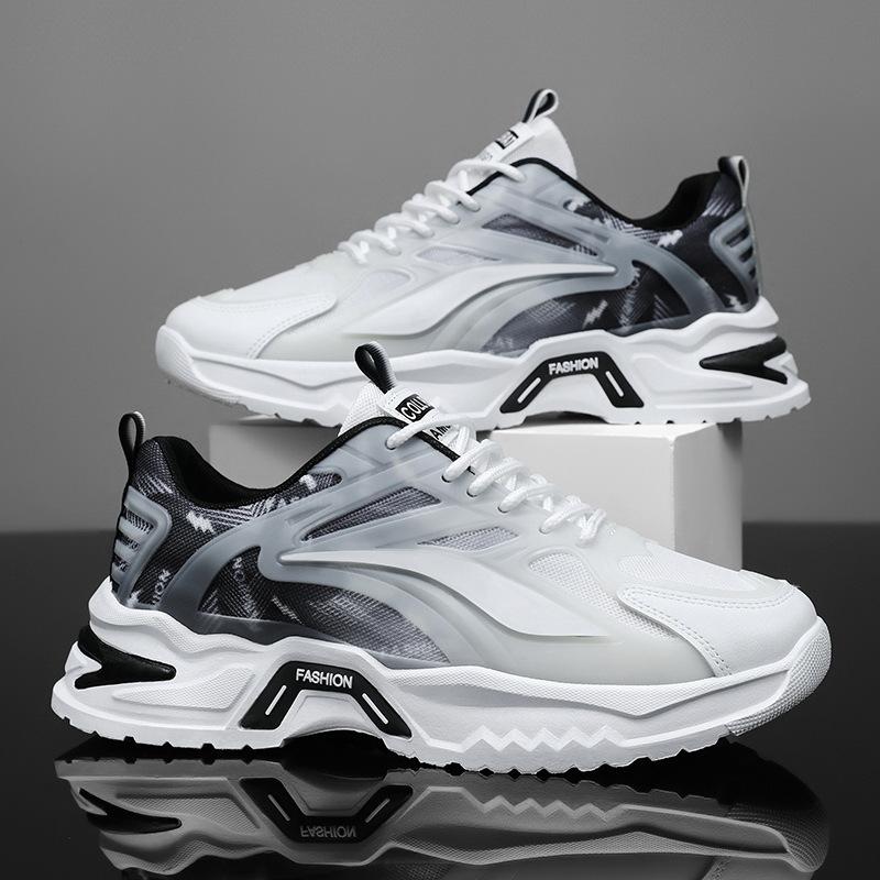 Летняя мужская обувь новая дышащая сетчатая спортивная обувь мужская трендовая универсальная платформа для бега повседневная обувь кроссовки для папы мужские