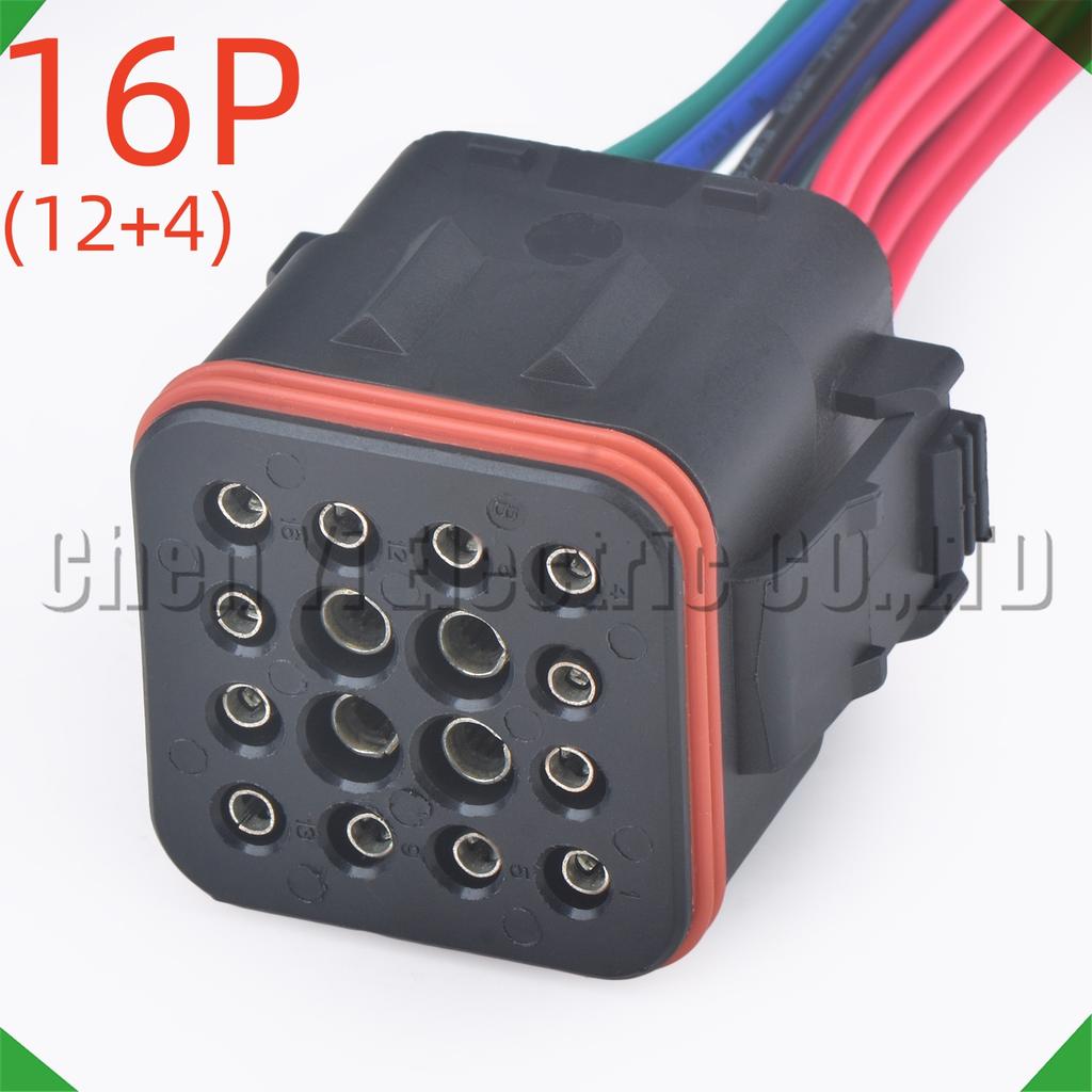 16 Pin Automotive Connectors gearbox Wire harness Plug 132124-001 132124-000 For JH6