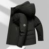 Men's Winter New Style Mid-length Hooded Thickened Cold-proof and Warm Outdoor Men's Hooded Down Jacket