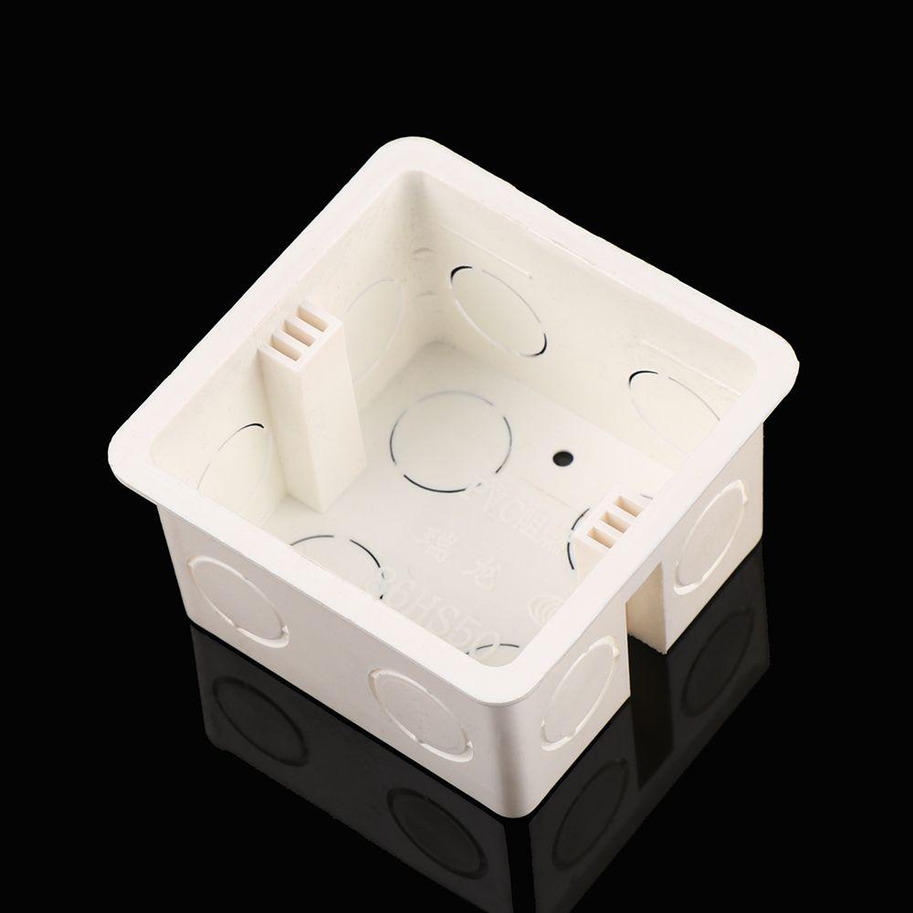 Home Equiments Light Touch PVC Plastic Wall Mounting Box Junction Concealed Bottom Switch Cassette