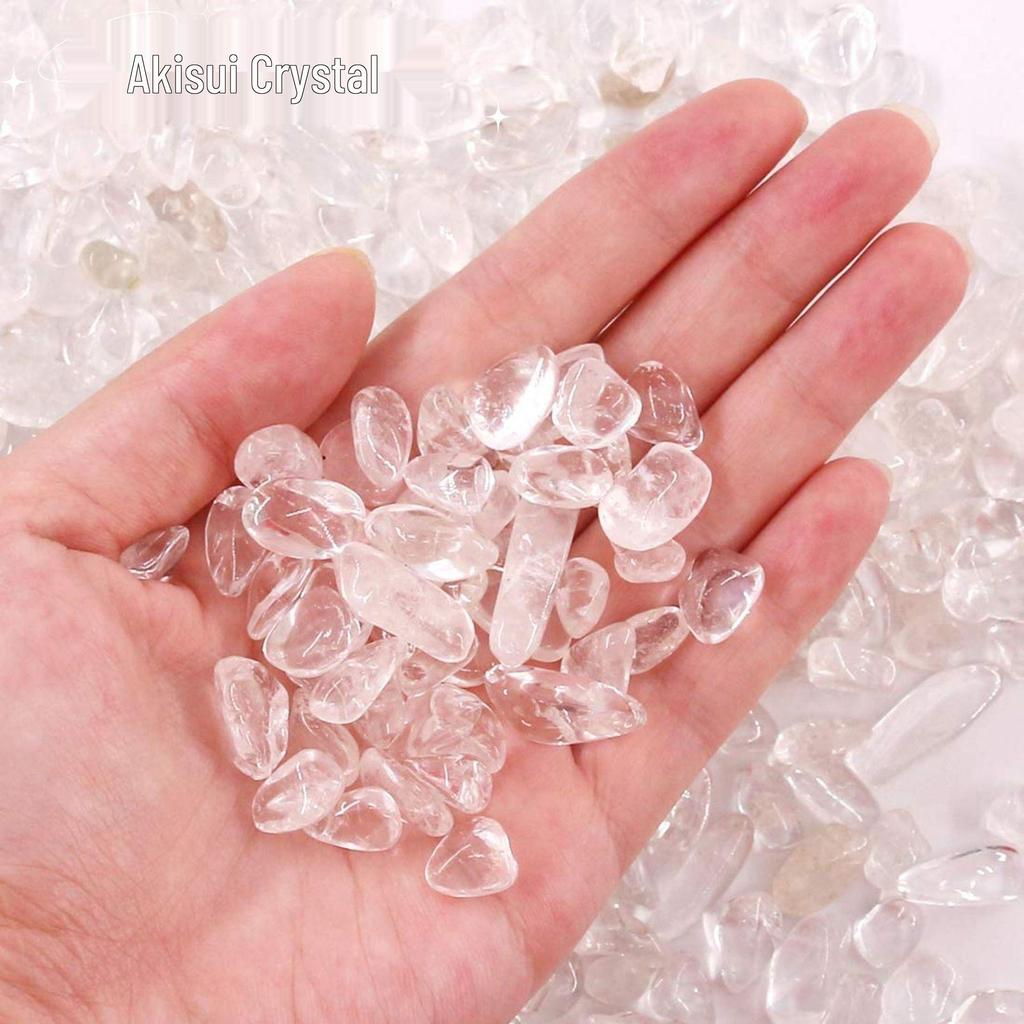 Natural Premium White Crystal Crushed Stone Bowl for Demagnetizing and Landscaping Mandala Decor.