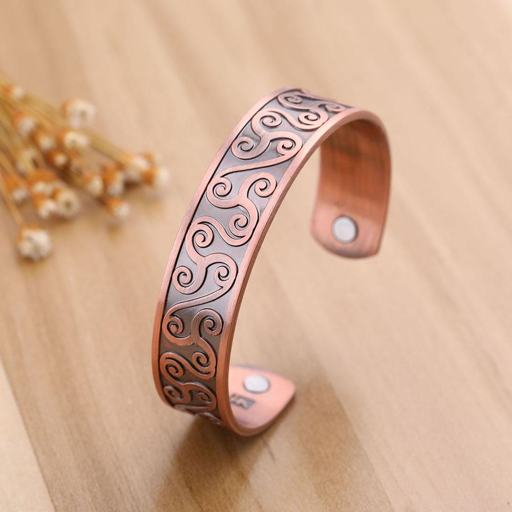 Talisman Health Bracelets Tree Of Life Luck Knot Runes Trinity Magnetic Cuff Bangles Women Men Adjustable Bracelet